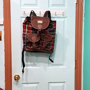 Back pack plaid satchel-style